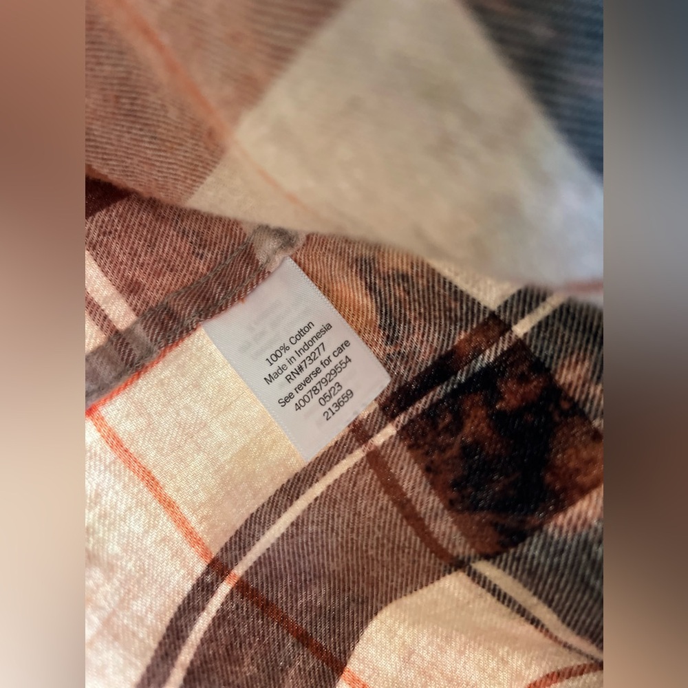 Flannel Shirt Up-Cycled with Country Music Graphic. - Picture 5 of 5